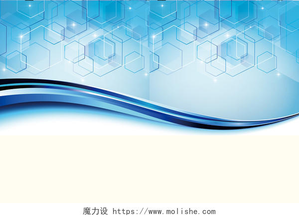 简约蓝色线条科技产品画册封面背景